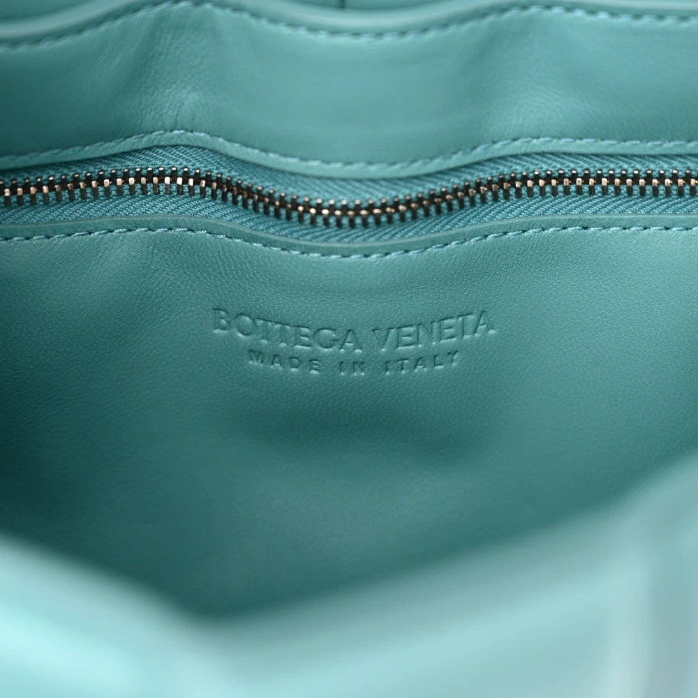 Bottega Veneta Maxi Intrecciato Padded Cassette Crossbody Bag Blue Nappa Leather Silver Hardware