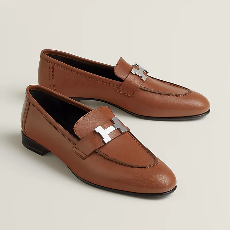 HERMES Paris Brown Loafers