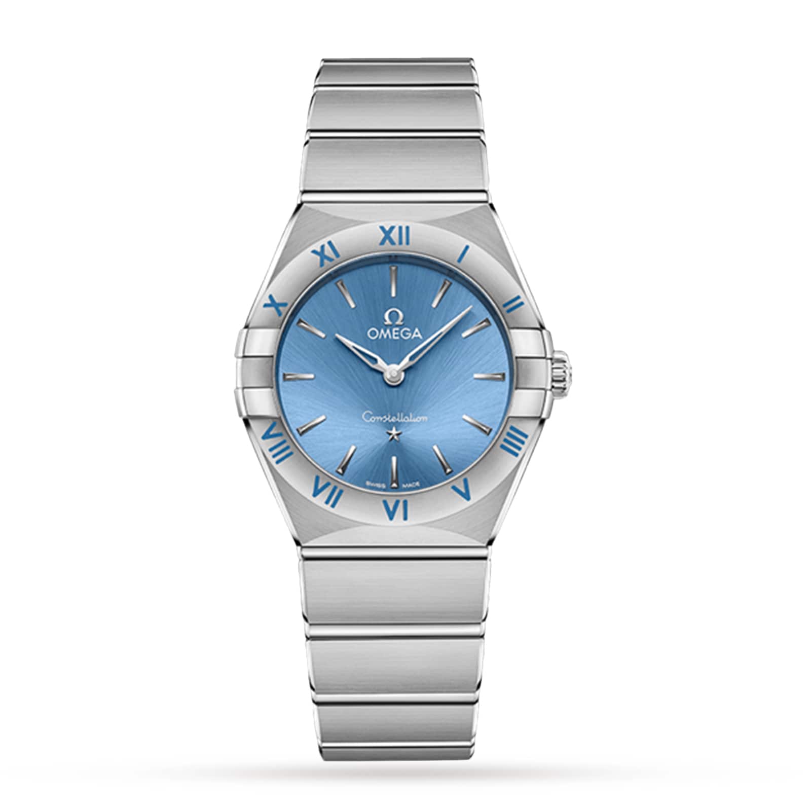 Omega Constellation Co Axial 28mm Ladies Watch Blue O13110286003001