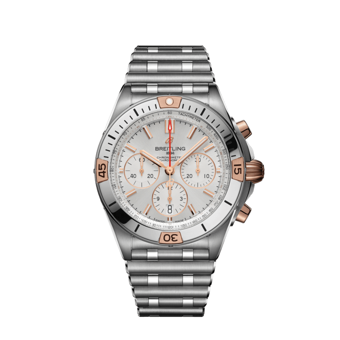 Breitling Chronomat B01 42 Stainless steel 18k red gold Cream IB0134101G1A1
