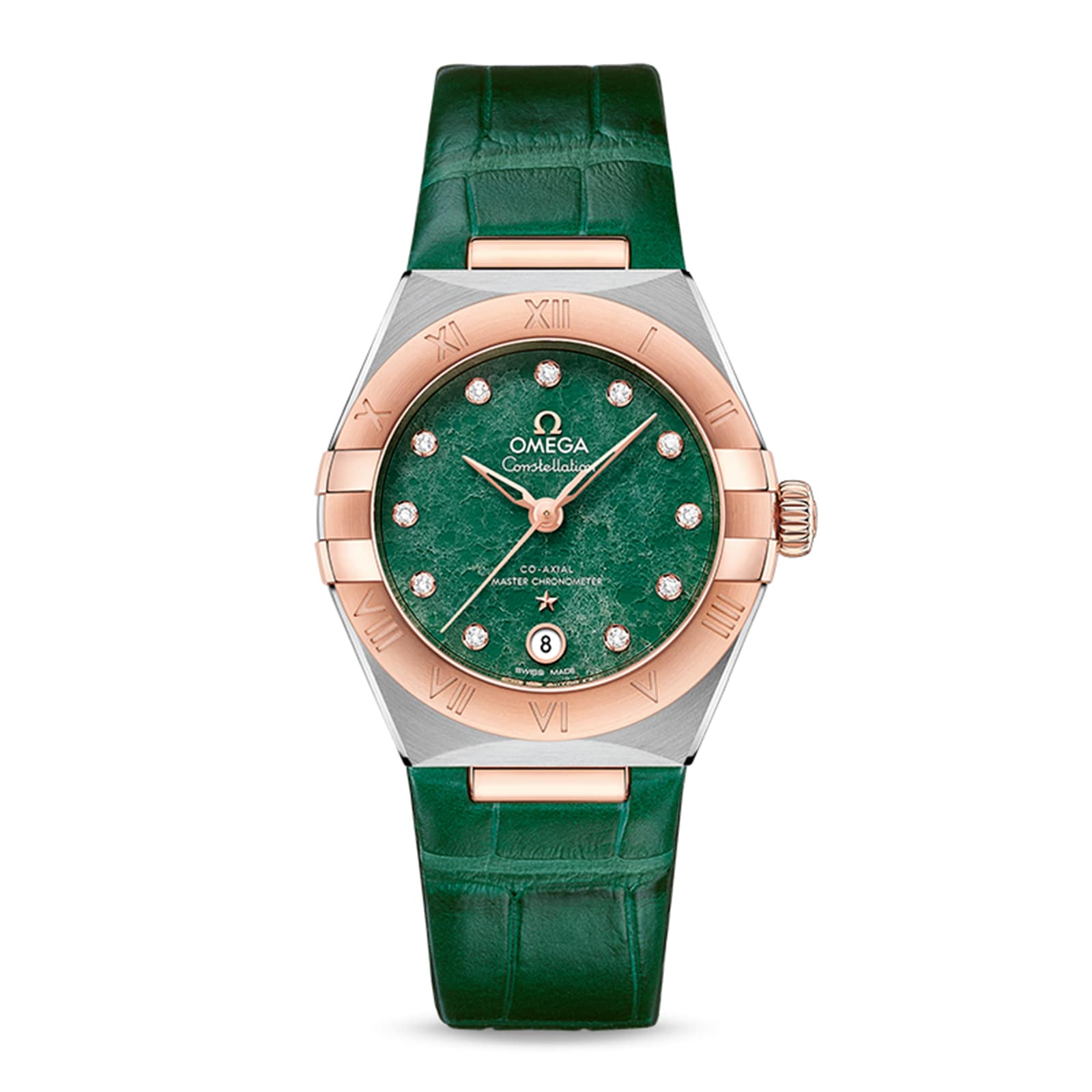 Omega Constellation Co Axial Master Chronometer 29mm Ladies Watch Green O13123292099001