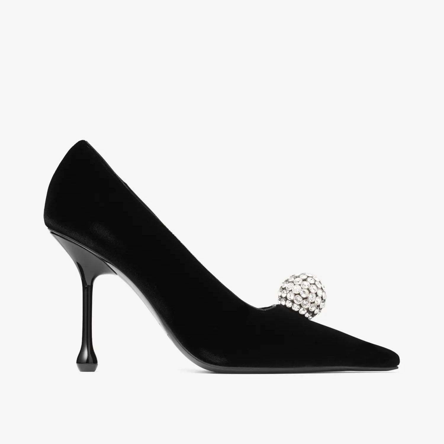 JIMMY CHOO Black velvet heels