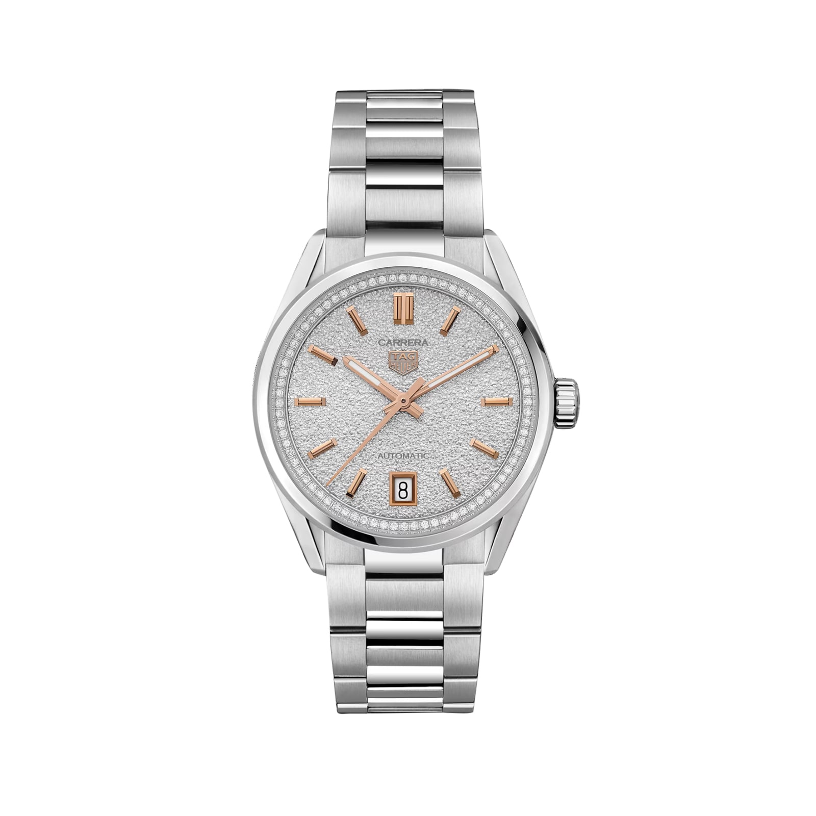 TAG Heuer Carrera 36mm Ladies Watch Diamonds Silver WBN231B.BA0001