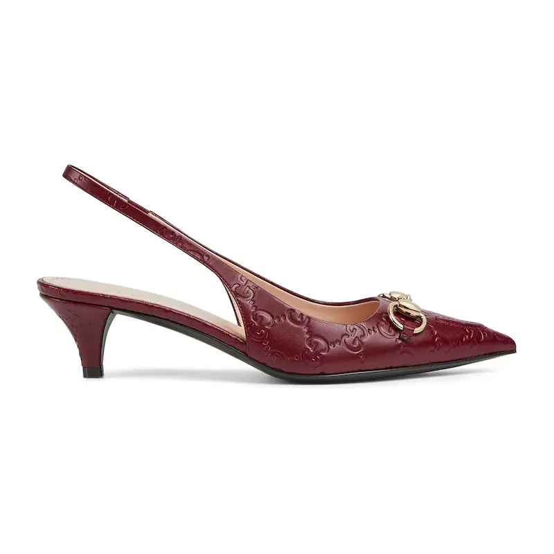 Gucci red pointed slender heel high heels shoes Rear lace up high heels