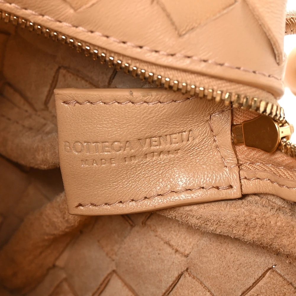 Bottega Veneta Mini Loop Camera Bag Almond Nappa Leather