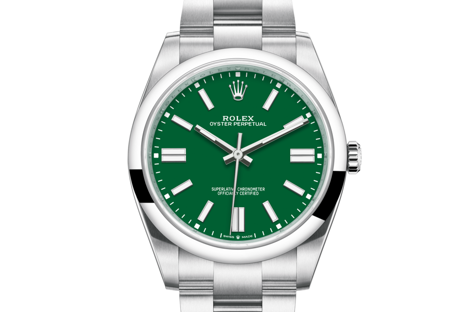 Rolex Oyster Perpetual 41 Oyster 41 mm Oystersteel Green dial M124300-0005