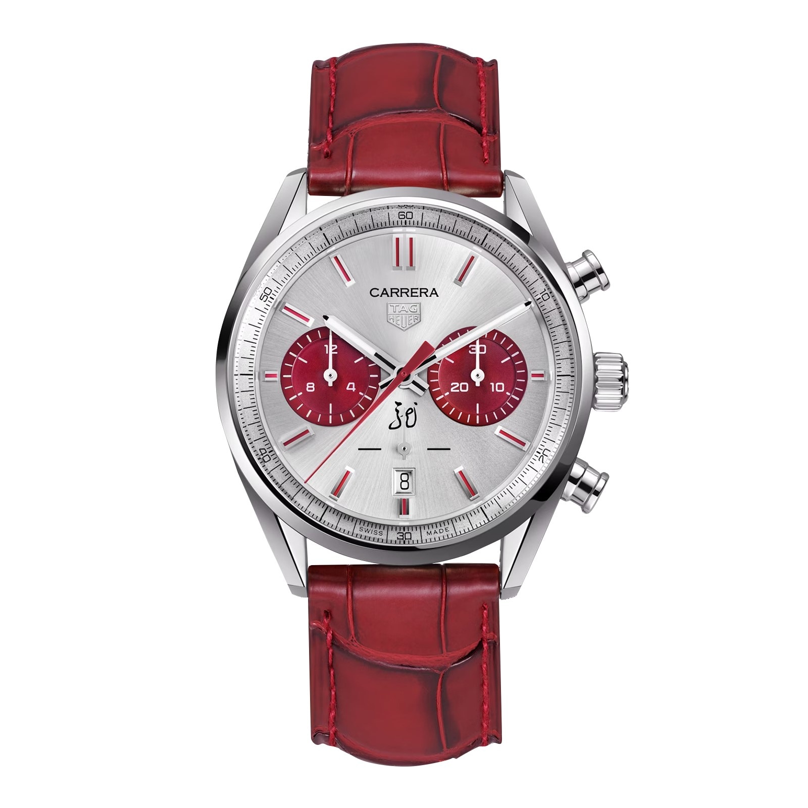 TAG Heuer Carrera Chronograph Automatic 42mm Mens Watch Silver CBN201H.FC6553