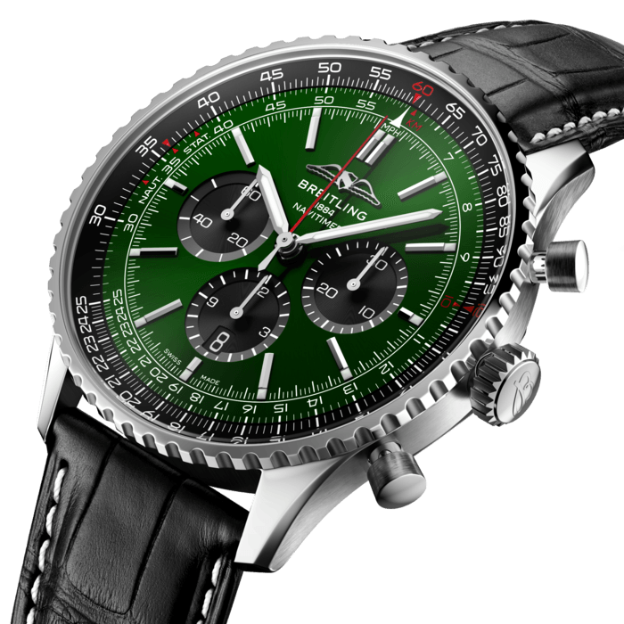 Breitling Navitimer B01 Chronograph 46 Stainless steel Green AB0137241L1P1