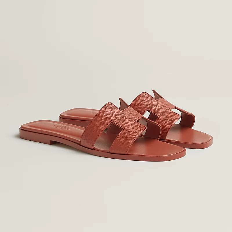HERMES Oran orange Slippers