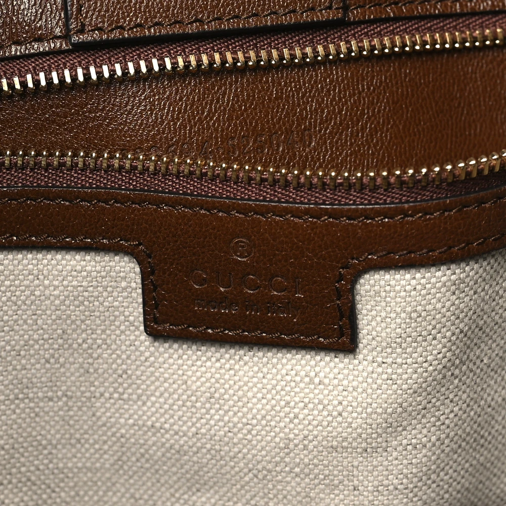 Gucci Horsebit 1955 Tote Bag Beige / Brown Sugar Monogram Canvas Light Brass Hardware