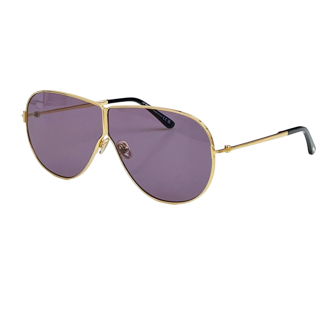 Tom Ford Pilot glasses purple/lime green/yellow/black gold/black silver/brown silver color Size 71口3-135