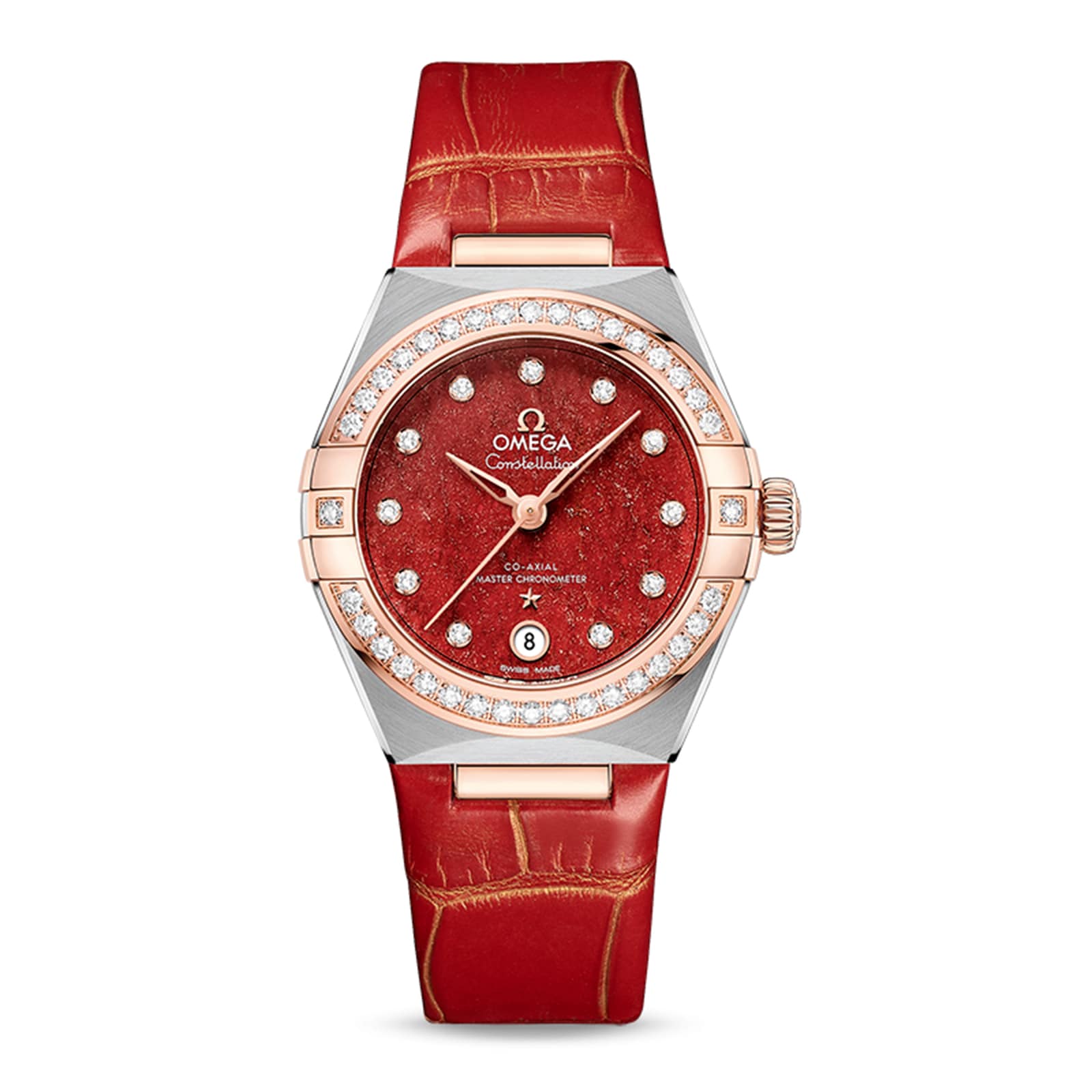 Omega Constellation Co Axial Master Chronometer 29mm Ladies Watch Red O13128292099002