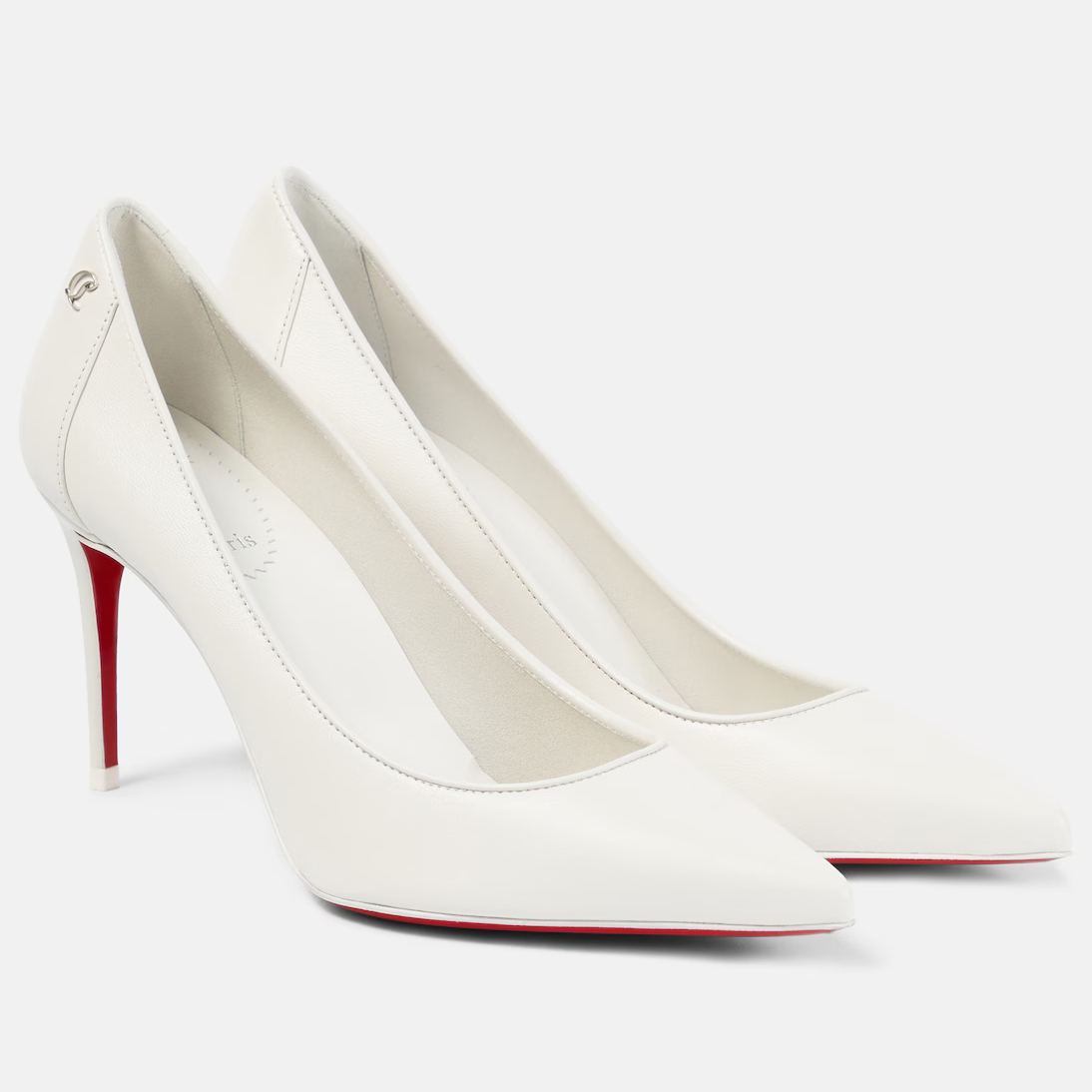 Christian Louboutin White leather heels stiletto heels