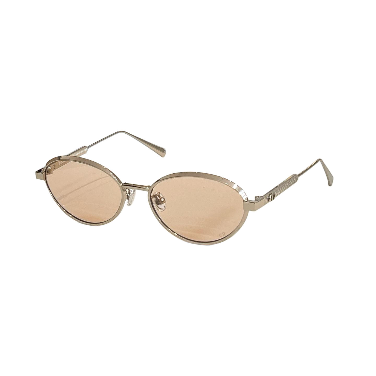 DIOR oval frame glasses silver tawny color Size 55口18-140