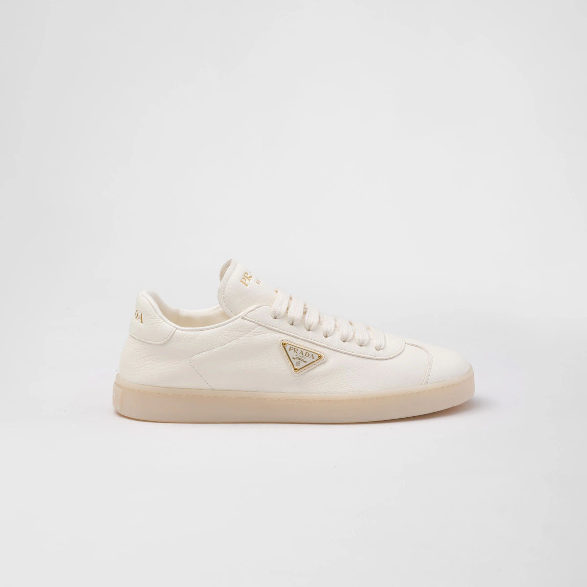 PRADA white leather sneakers