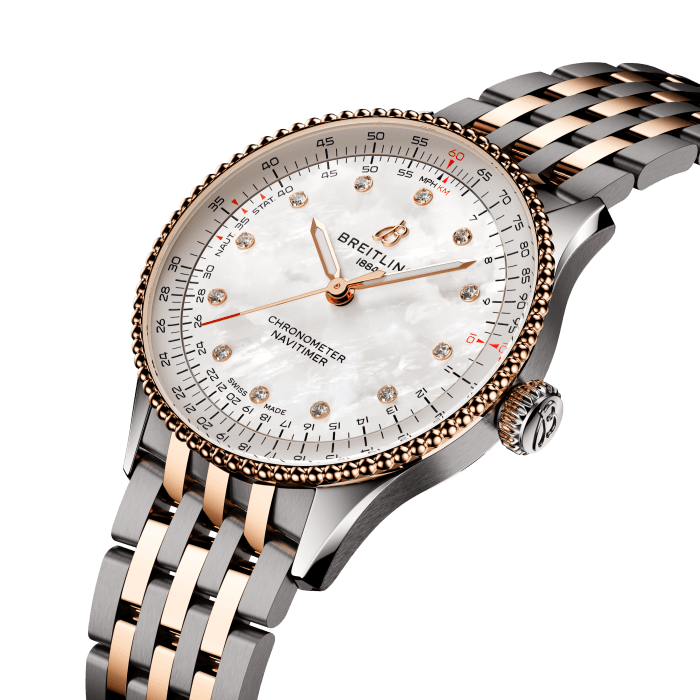 Breitling Navitimer Automatic 36 Stainless steel 18k red gold Mother-of-pearl U17327211A1U1