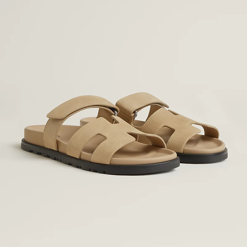 HERMES Chypre Beige color Slippers