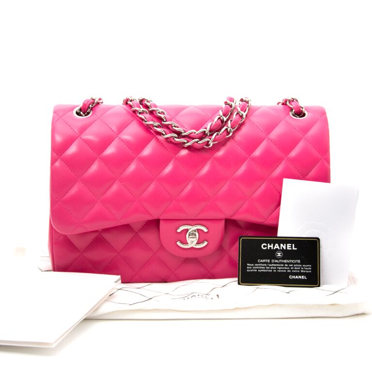 Chanel Fuchsia Jumbo Classic Double Flap Bag