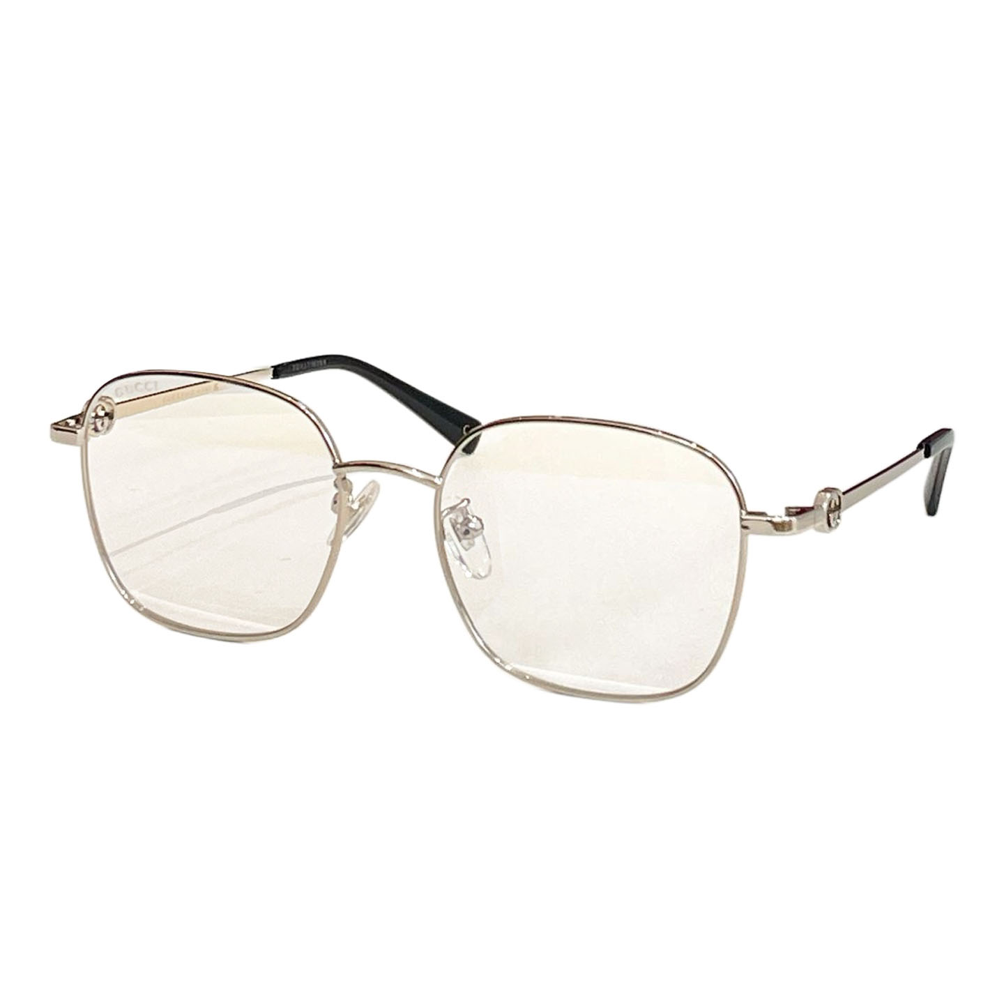 Gucci square frame glasses gold leopard/silver black/rose gold/brown rose gold/scarlet silver/brown leopard/grey silver/black gold color Size 52口19-145