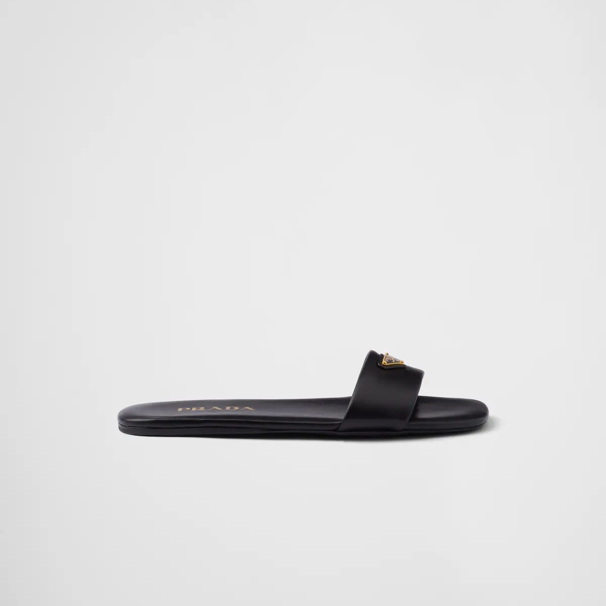 PRADA Black bright leather slipper