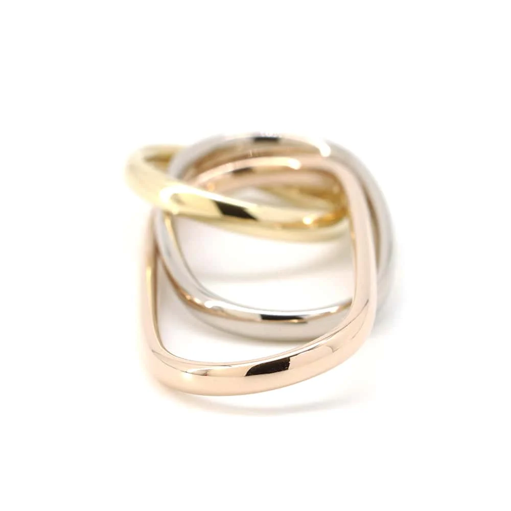 CARTIER Trinity FOR CHITOSE ABE of sacai 3 finger ring Size 50-51-52/#