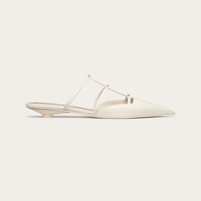 VALENTINO Calfskin micro-heeled Muller shoes (heel 2 cm high)