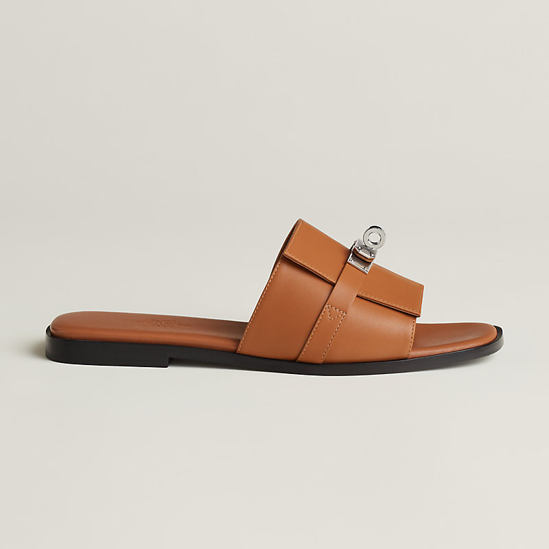 HERMES Giulia Brown Slippers