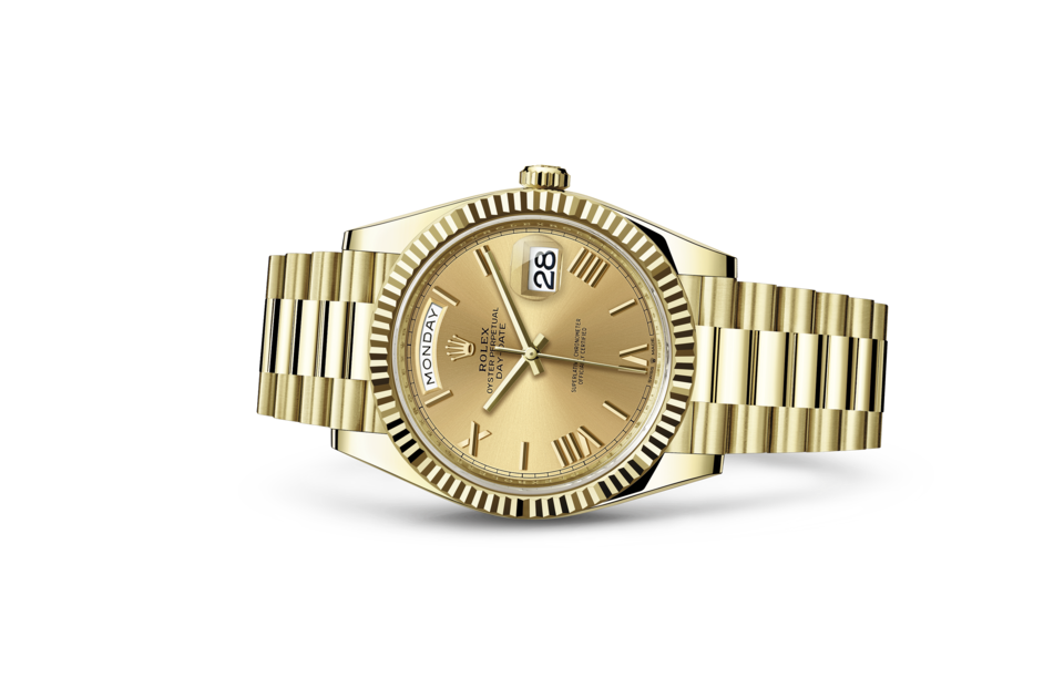 Rolex Day-Date 40 Oyster 40 mm yellow gold Champagne-colour dial M228238-0006