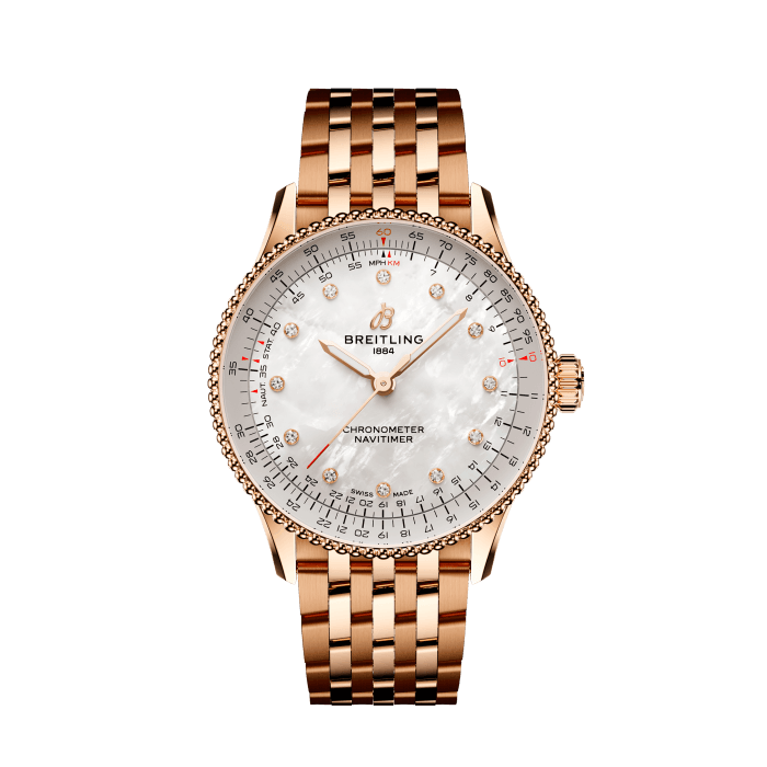 Breitling Navitimer Automatic 36 Small scale traceable 18K red gold Mother-of-pearl R17327211A1R1