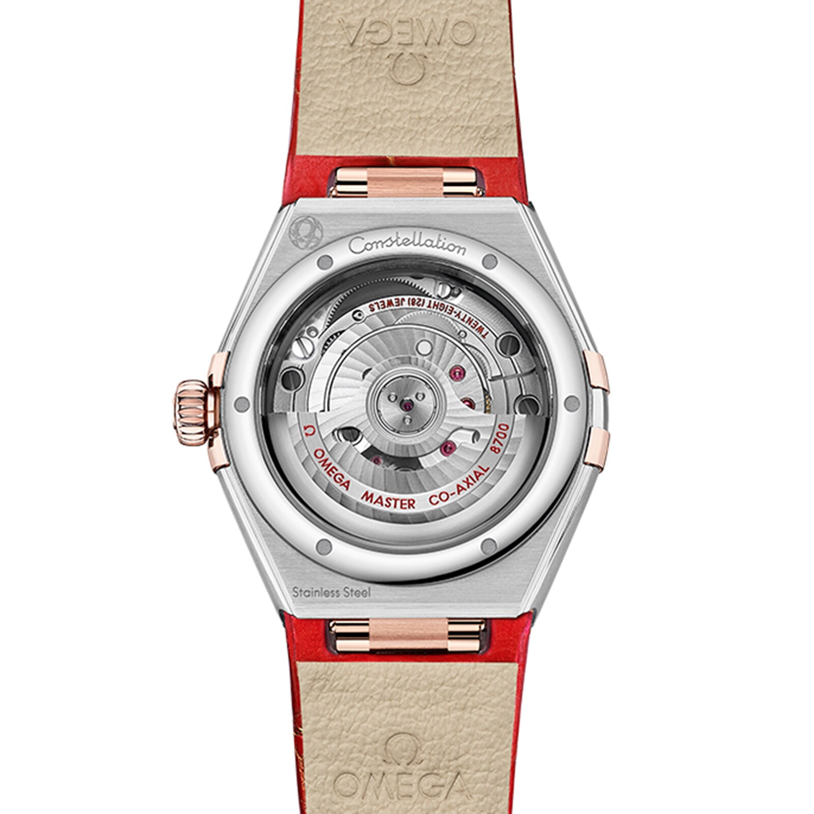 Omega Constellation Co Axial Master Chronometer 29mm Ladies Watch Red O13128292099002