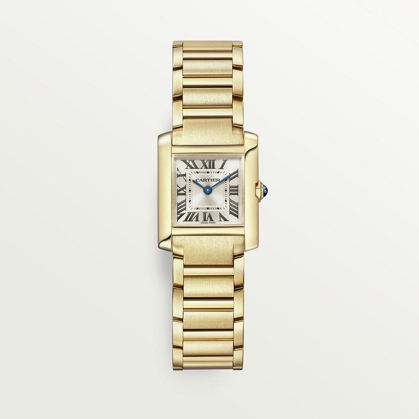 Tank Franaise watch Small model quartz movement yellow gold CRWGTA0114