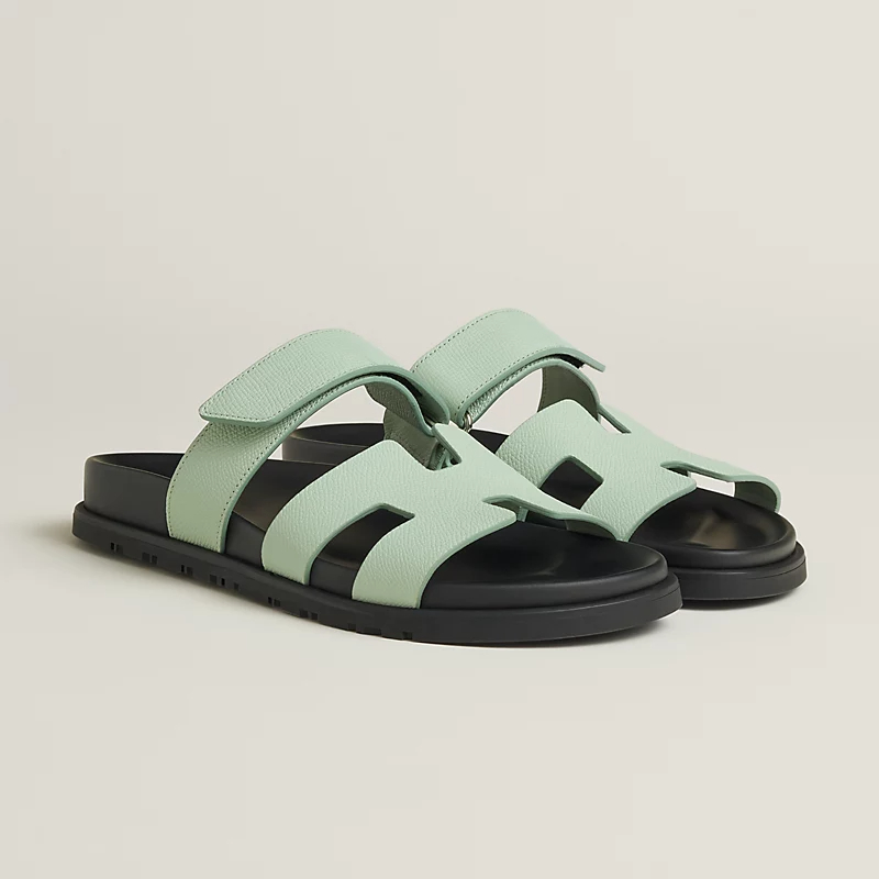 HERMES Chypre Blue Slippers