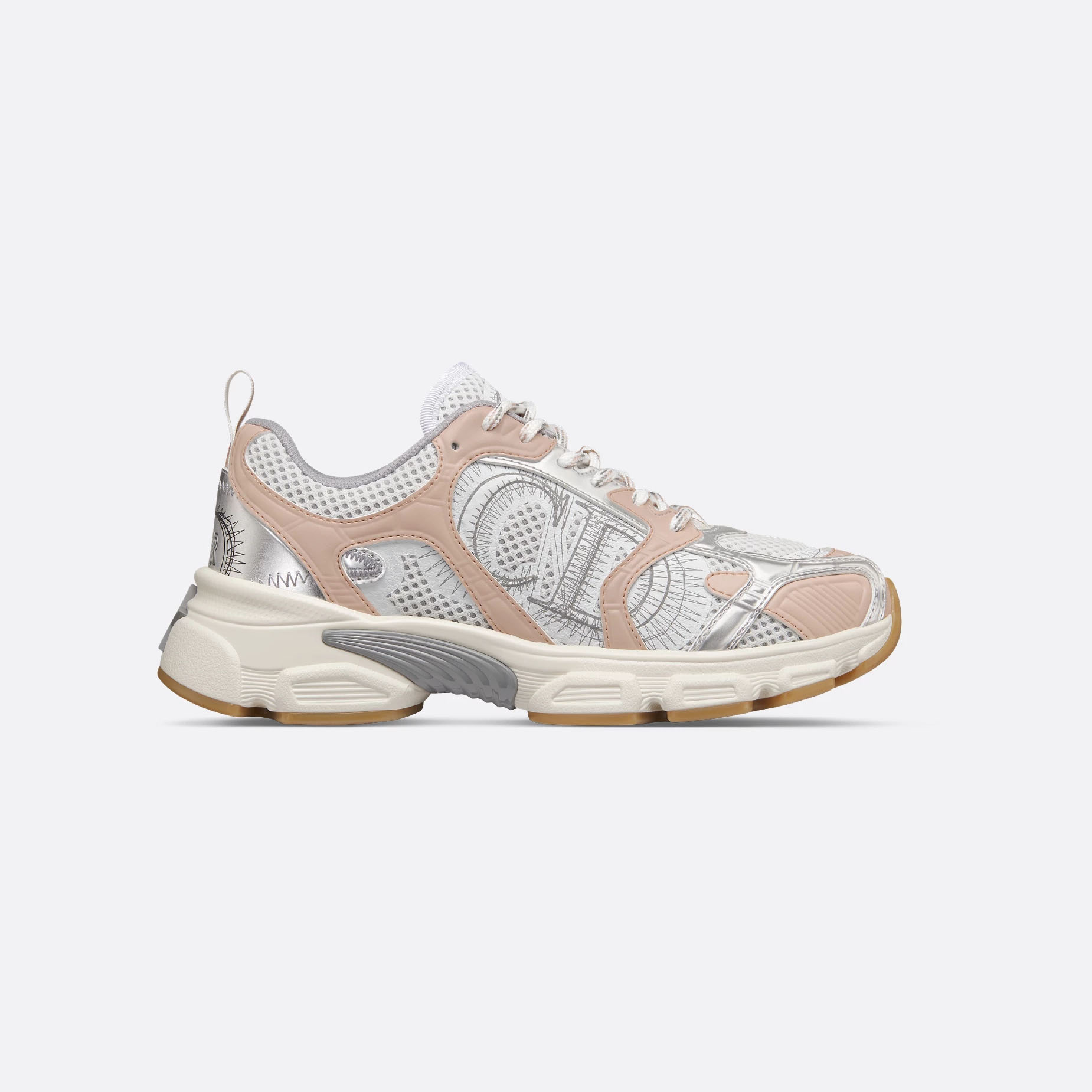Dior Pink, gray, silver sneakers