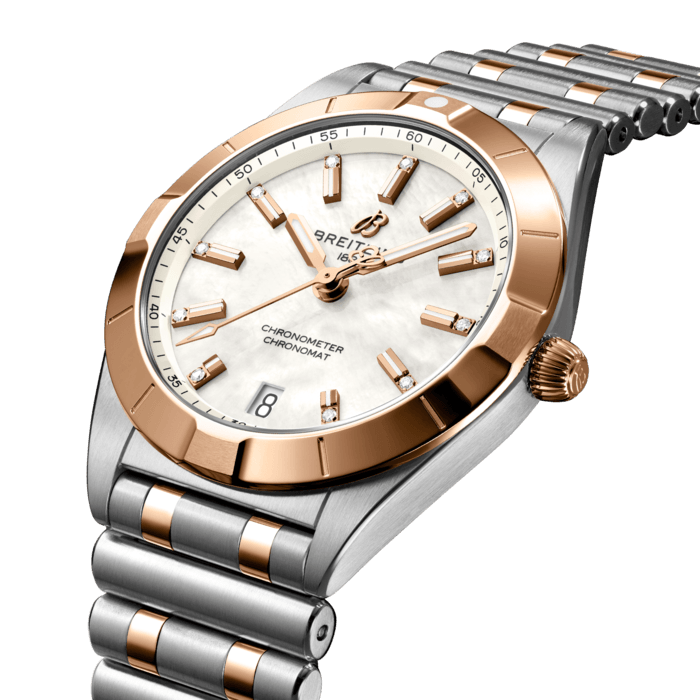 Breitling Chronomat 32 Stainless steel 18k red gold Mother-of-pearl U77310101A2U1