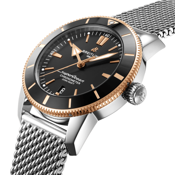 Breitling Superocean Heritage B20 Automatic 44 Stainless steel 18k red gold Black UB2030121B1A1