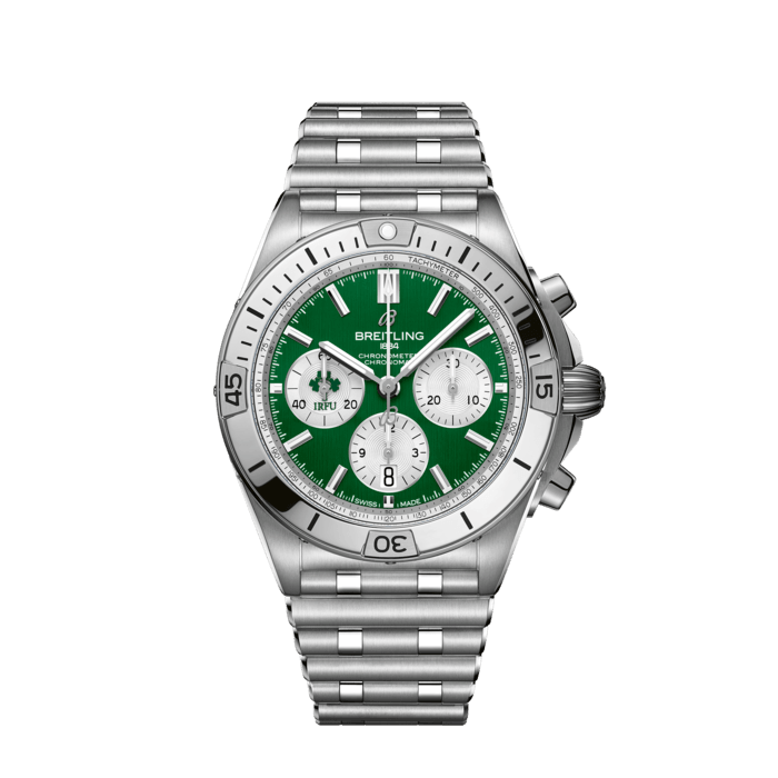 Breitling Chronomat B01 42 Six Nations Ireland Stainless steel Green AB0134A91L1A1