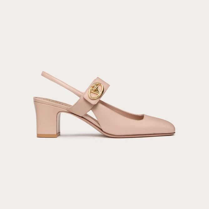 VALENTINO Calf leather strappy heels (6cm high heel)