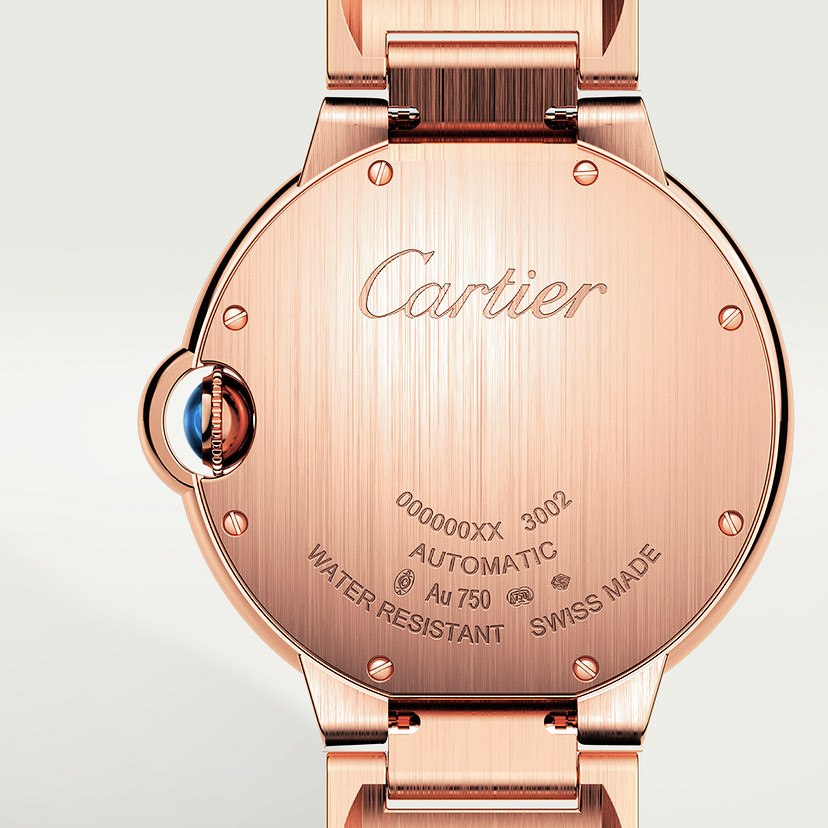 Ballon Bleu de Cartier watch 36 mm rose gold diamonds CRWJBB0064