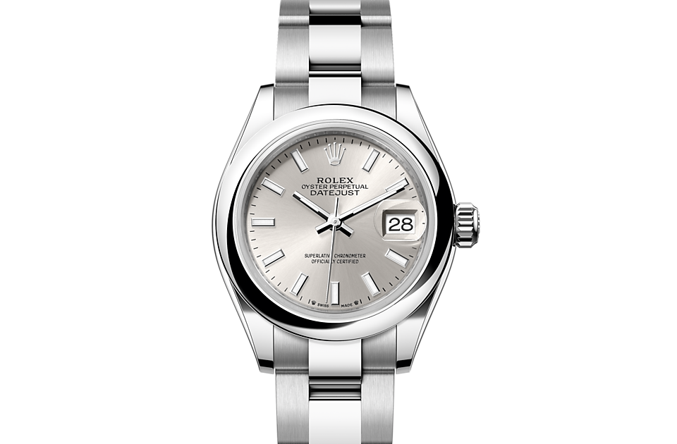 Rolex Lady-Datejust Oyster 28 mm Oystersteel Silver dial M279160-0006