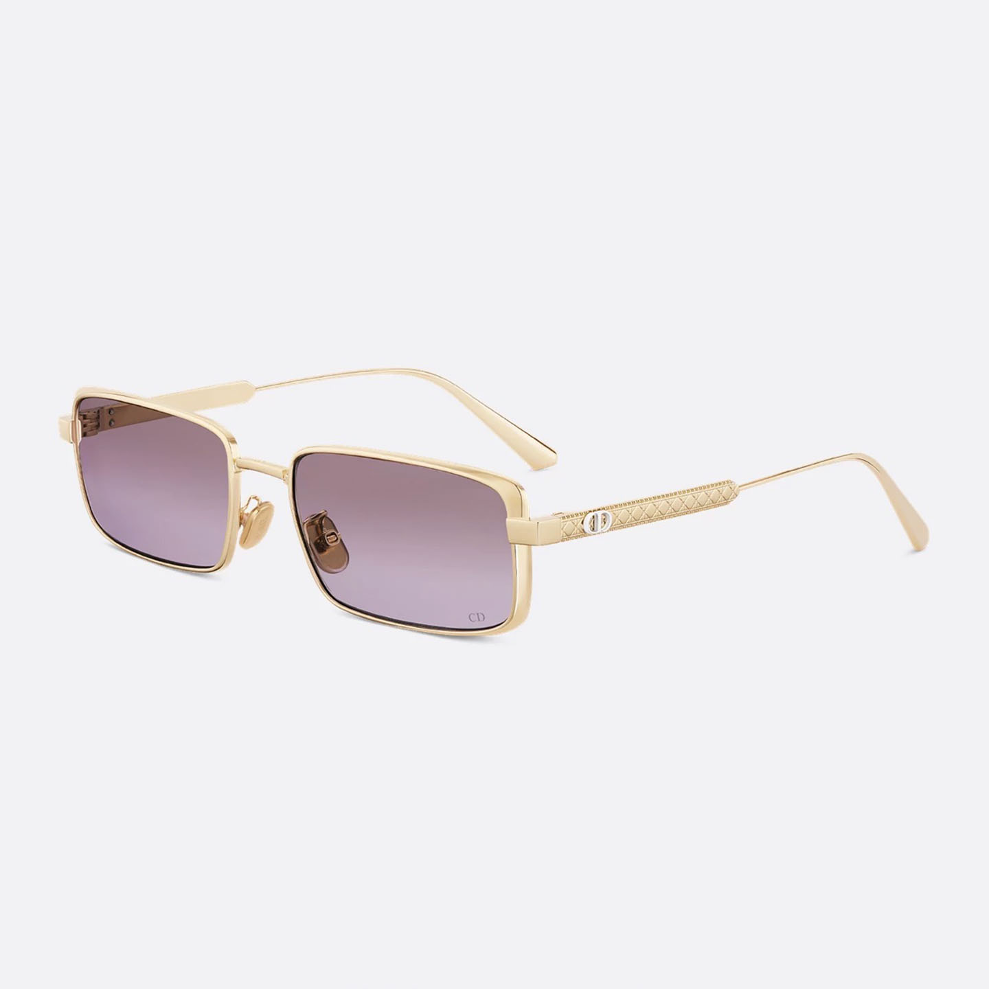 DIOR square frame glasses purple gold/black gold/blue silver color Size 55口18-140