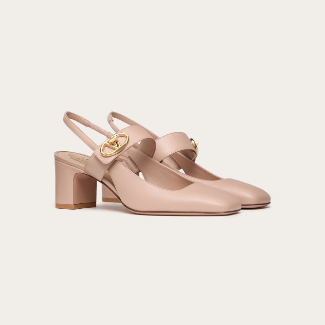 VALENTINO Calf leather strappy heels (6cm high heel)