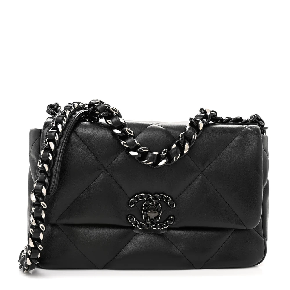 Chanel 19 Medium Flap Bag – Quilted Lambskin Silver Hardware