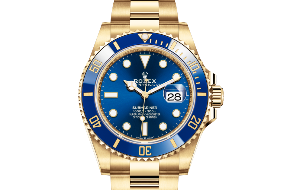 Rolex Submariner Date Oyster 41 mm yellow gold Royal blue dial M126618LB-0002