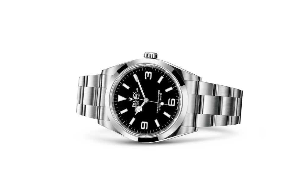 Rolex Explorer Oyster 36 mm Oystersteel Black dial M124270-0001