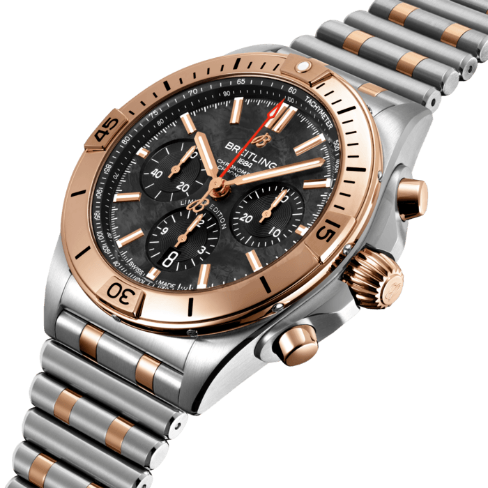 Breitling Chronomat B01 42 Stainless steel 18k red gold Black mother-of-pearl UB01341A1B1U1