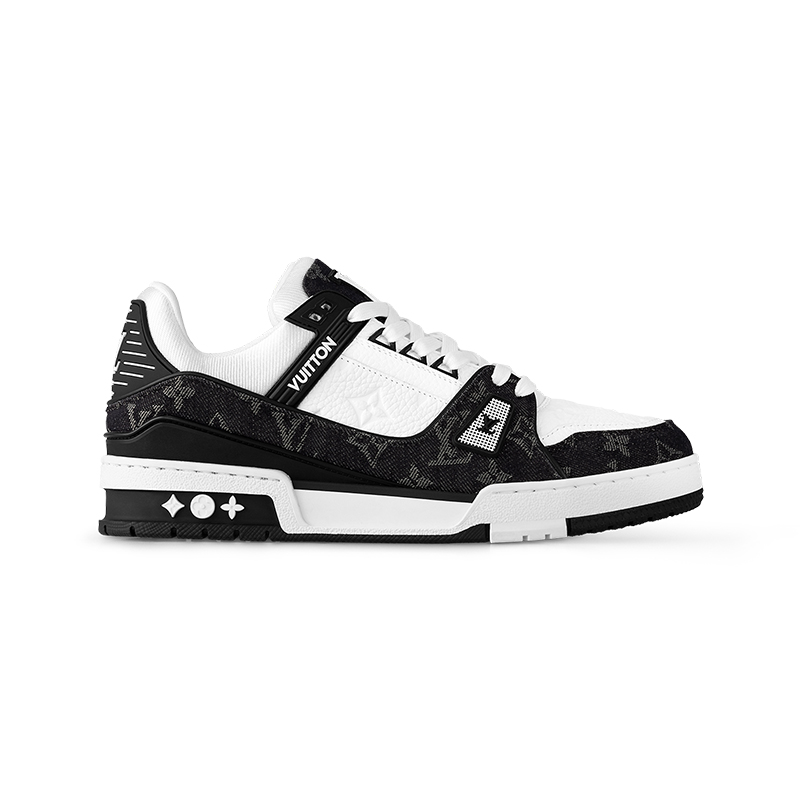 Louis Vuitton White With Black Sneakers