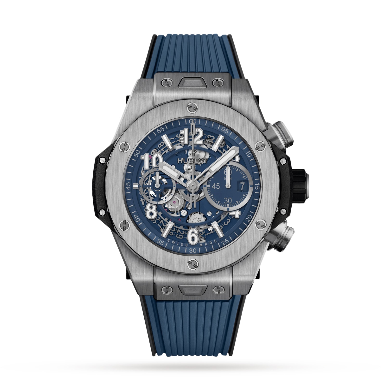 Hublot Big Bang Unico Titanium Blue 44mm Mens Watch 421.NX.5170.RX