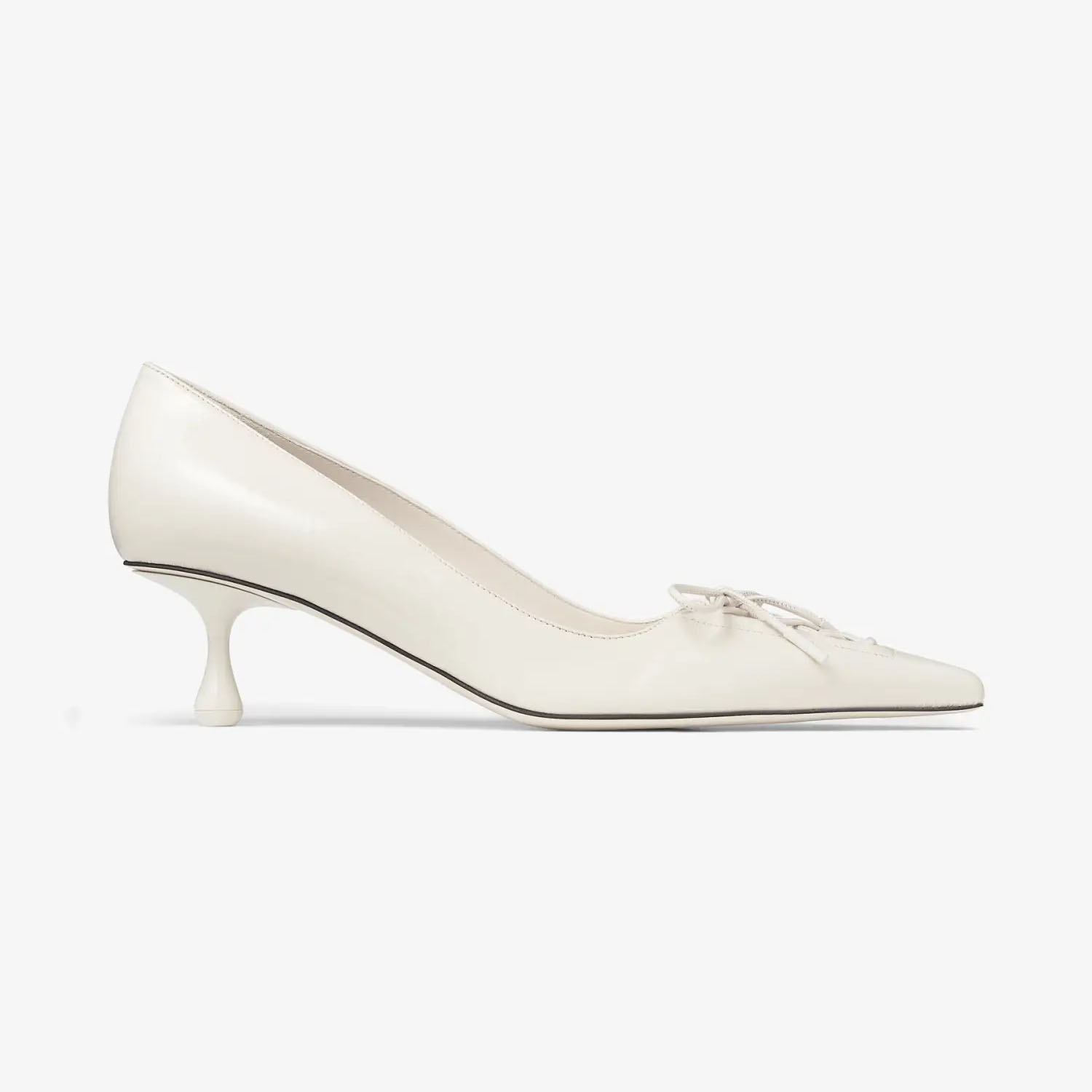 JIMMY CHOO Polyester stitched leather heels