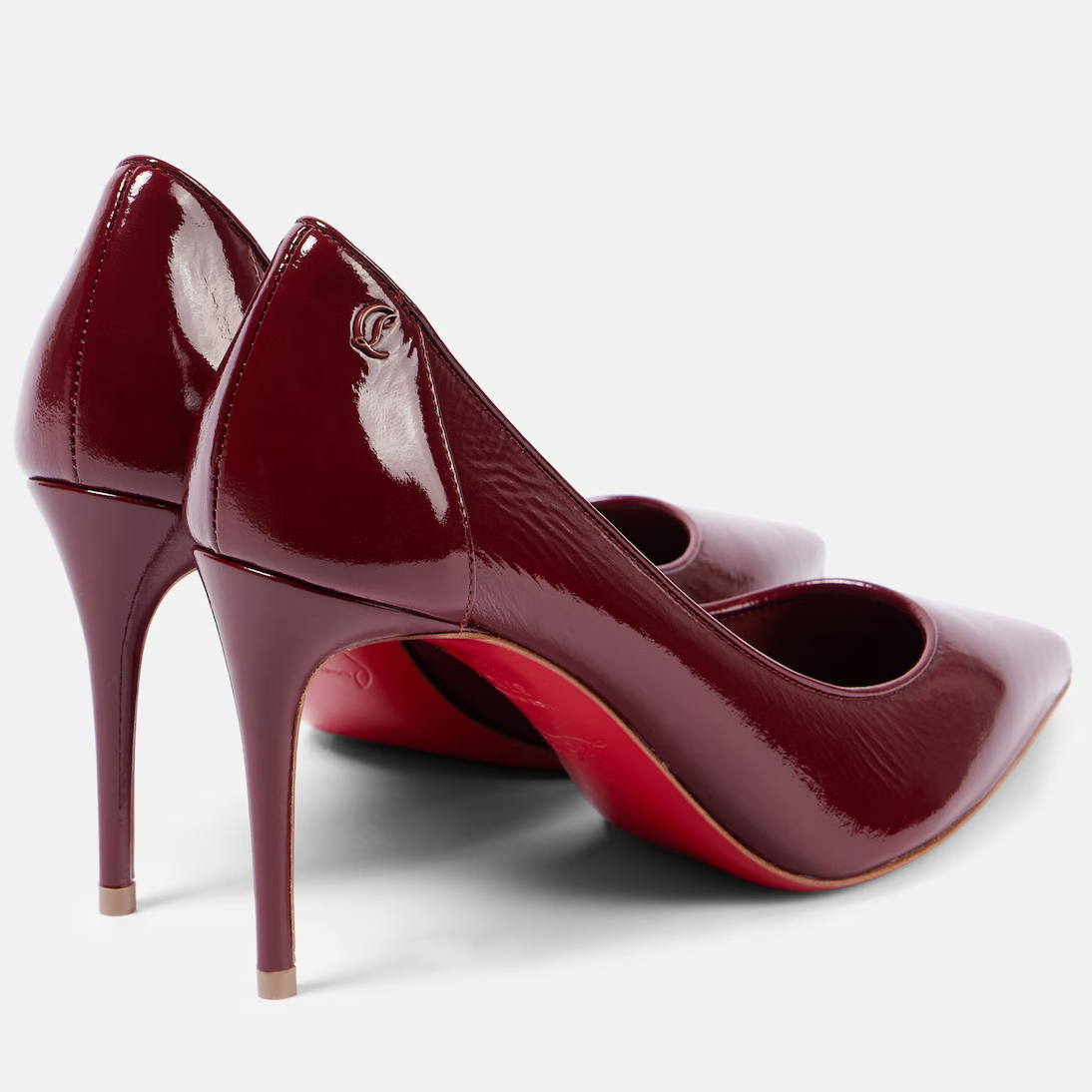 Christian Louboutin Patent leather red pointed stiletto heels