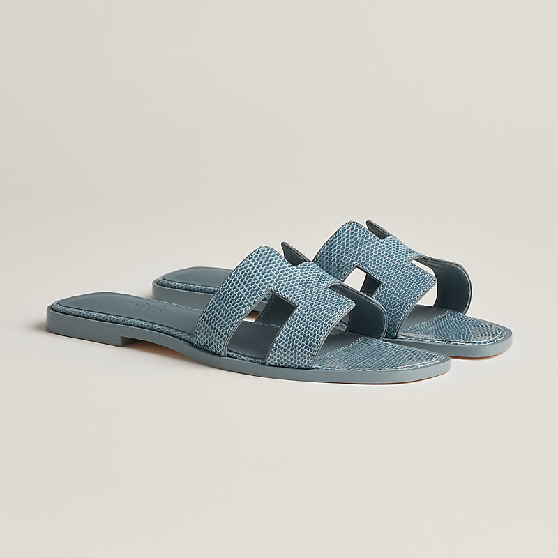 HERMES Oran Blue Slippers